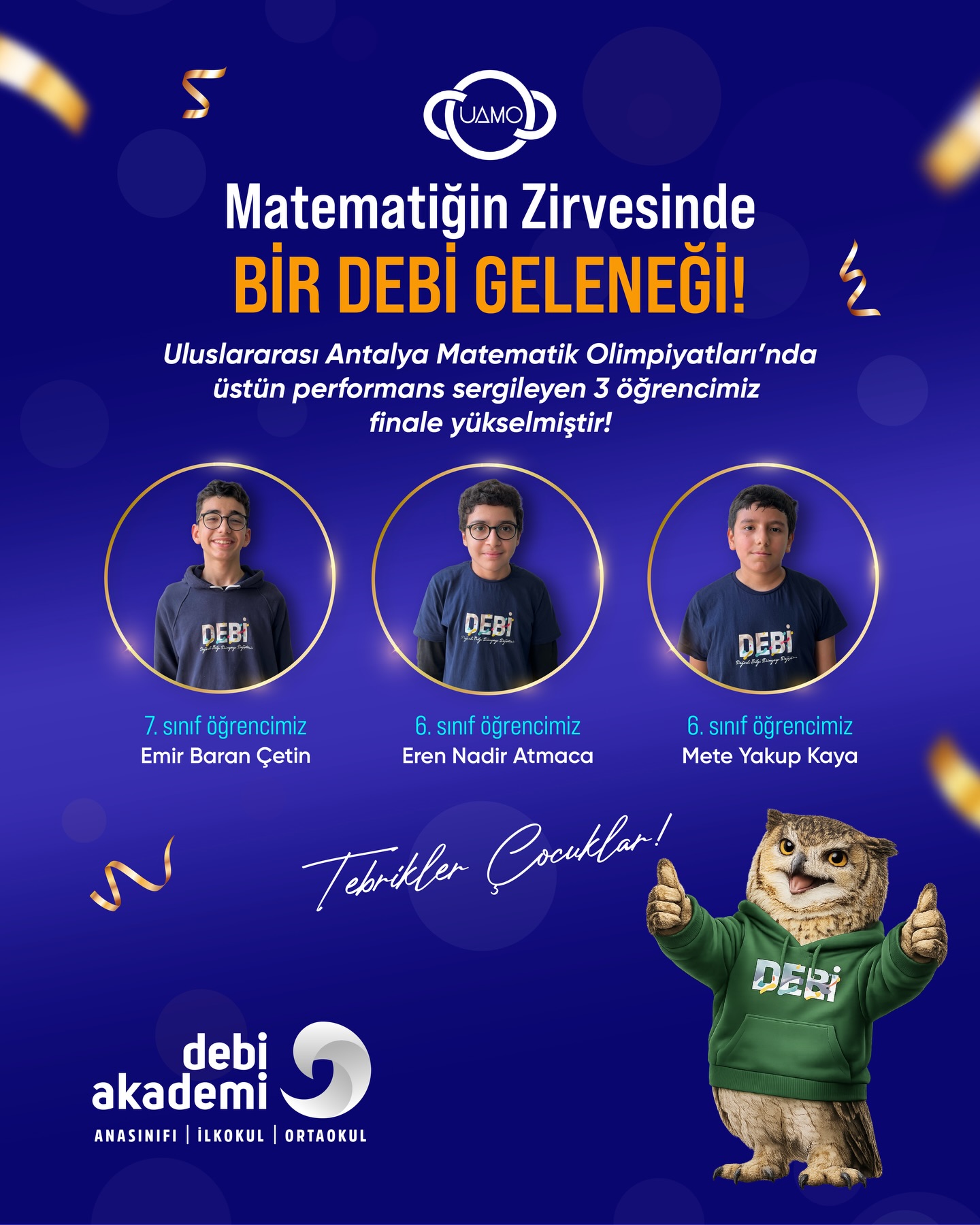 Uluslararası Antalya Matematik Olimpiyatları’nda Final Başarısı